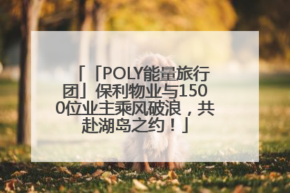 「POLY能量旅行团」保利物业与1500位业主乘风破浪，共赴湖岛之约！