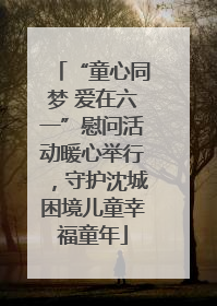 “童心同梦 爱在六一”慰问活动暖心举行，守护沈城困境儿童幸福童年