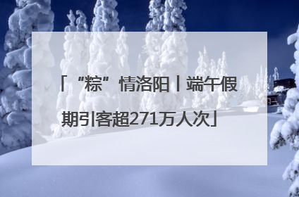 “粽”情洛阳丨端午假期引客超271万人次
