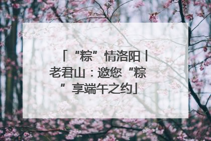 “粽”情洛阳丨老君山：邀您“粽”享端午之约