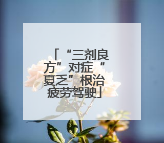 “三剂良方”对症“夏乏”根治疲劳驾驶