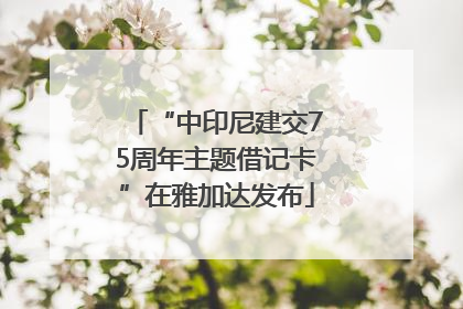 “中印尼建交75周年主题借记卡”在雅加达发布