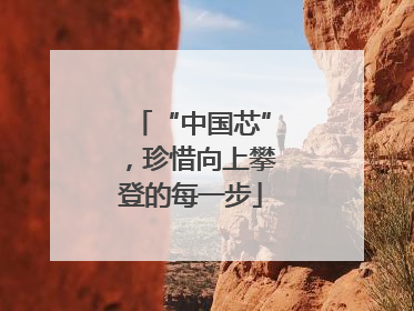 “中国芯”，珍惜向上攀登的每一步