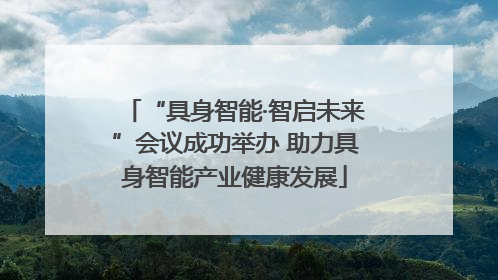 “具身智能·智启未来”会议成功举办 助力具身智能产业健康发展