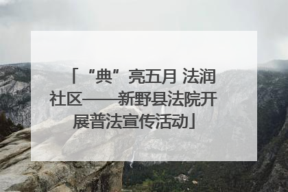 “典”亮五月 法润社区——新野县法院开展普法宣传活动