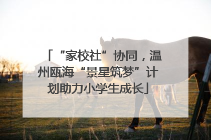“家校社”协同，温州瓯海“景星筑梦”计划助力小学生成长