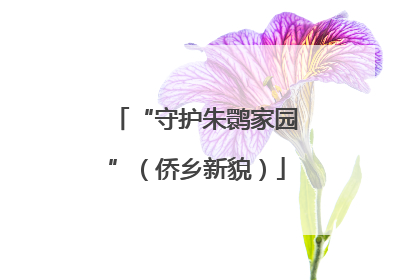“守护朱鹮家园”（侨乡新貌）