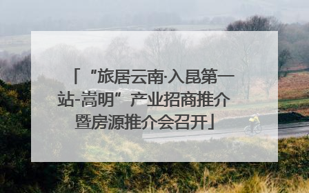 “旅居云南·入昆第一站-嵩明”产业招商推介暨房源推介会召开