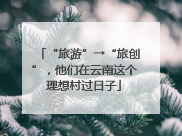 “旅游”→“旅创”，他们在云南这个理想村过日子