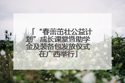“春蕾茁壮公益计划”成长课堂暨助学金及装备包发放仪式在广西举行