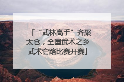 “武林高手”齐聚太仓，全国武术之乡武术套路比赛开赛