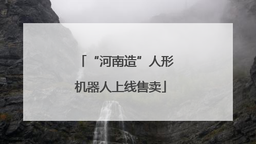 “河南造”人形机器人上线售卖