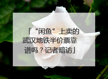 “闲鱼”上卖的武汉地铁半价票靠谱吗？记者暗访