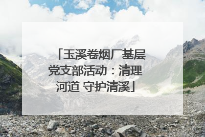 玉溪卷烟厂基层党支部活动：清理河道 守护清溪