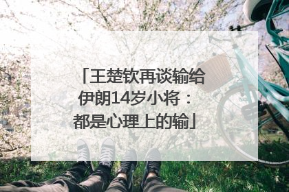 王楚钦再谈输给伊朗14岁小将：都是心理上的输