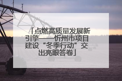 点燃高质量发展新引擎——忻州市项目建设“冬季行动”交出亮眼答卷