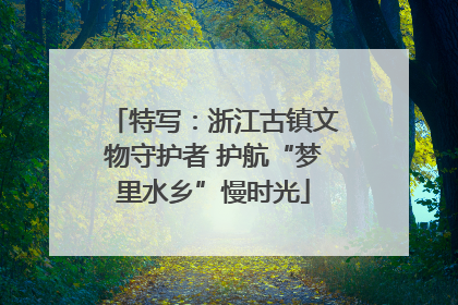 特写：浙江古镇文物守护者 护航“梦里水乡”慢时光