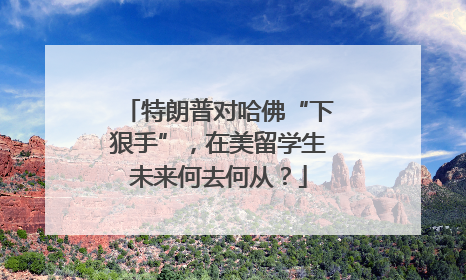 特朗普对哈佛“下狠手”，在美留学生未来何去何从？