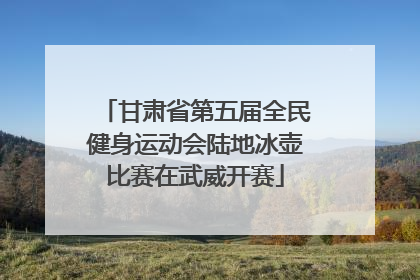 甘肃省第五届全民健身运动会陆地冰壶比赛在武威开赛