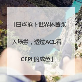 白鲨抢下世界杯首张入场券，透过ACL看CFPL的成色