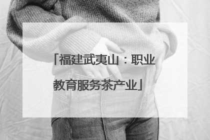 福建武夷山：职业教育服务茶产业