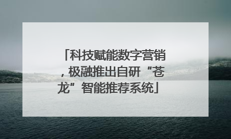 科技赋能数字营销，极融推出自研“苍龙”智能推荐系统