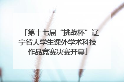 第十七届“挑战杯”辽宁省大学生课外学术科技作品竞赛决赛开幕
