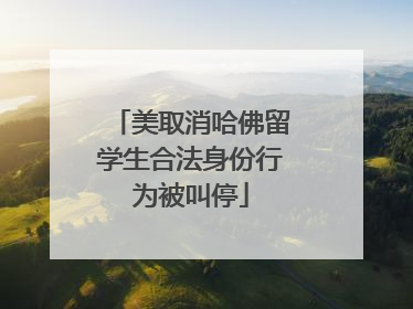 美取消哈佛留学生合法身份行为被叫停