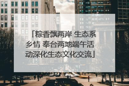 粽香飘两岸 生态系乡情 奉台两地端午活动深化生态文化交流