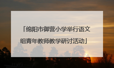 绵阳市御营小学举行语文组青年教师教学研讨活动