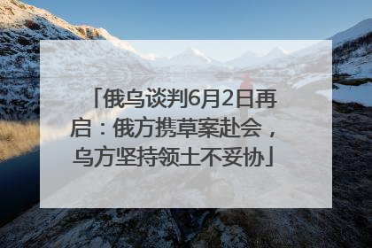 俄乌谈判6月2日再启：俄方携草案赴会，乌方坚持领土不妥协