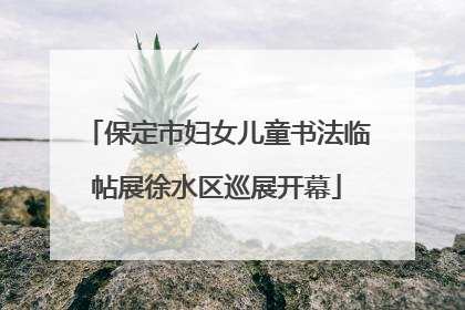 保定市妇女儿童书法临帖展徐水区巡展开幕
