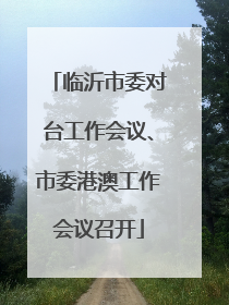 临沂市委对台工作会议、市委港澳工作会议召开