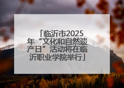 临沂市2025年“文化和自然遗产日”活动将在临沂职业学院举行