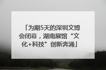 为期5天的深圳文博会闭幕，湖南展馆“文化+科技”创新奔涌