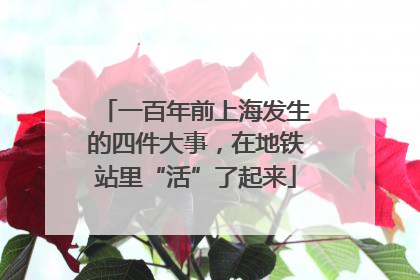 一百年前上海发生的四件大事，在地铁站里“活”了起来