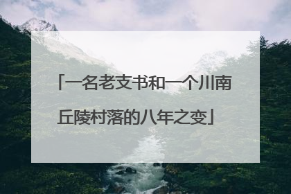 一名老支书和一个川南丘陵村落的八年之变