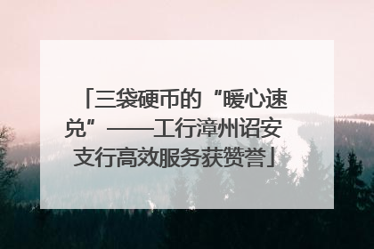 三袋硬币的“暖心速兑”——工行漳州诏安支行高效服务获赞誉