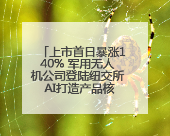 上市首日暴涨140% 军用无人机公司登陆纽交所 AI打造产品核心竞争力