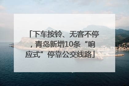 下车按铃、无客不停，青岛新增10条“响应式”停靠公交线路