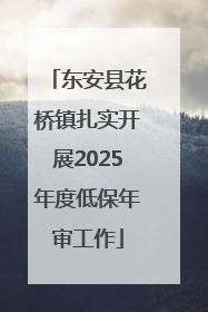 东安县花桥镇扎实开展2025年度低保年审工作