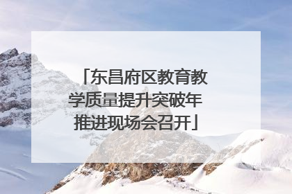 东昌府区教育教学质量提升突破年推进现场会召开