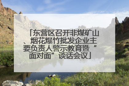 东营区召开非煤矿山、烟花爆竹批发企业主要负责人警示教育暨“面对面”谈话会议