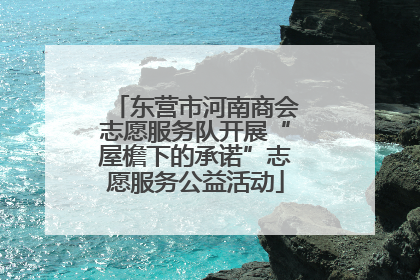 东营市河南商会志愿服务队开展“屋檐下的承诺”志愿服务公益活动