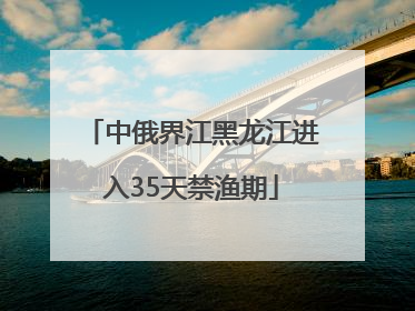 中俄界江黑龙江进入35天禁渔期