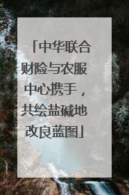 中华联合财险与农服中心携手，共绘盐碱地改良蓝图