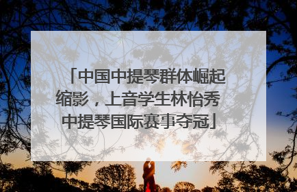 中国中提琴群体崛起缩影，上音学生林怡秀中提琴国际赛事夺冠