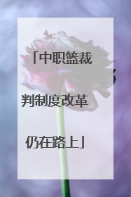 中职篮裁判制度改革仍在路上