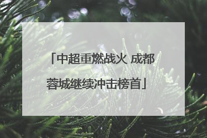 中超重燃战火 成都蓉城继续冲击榜首
