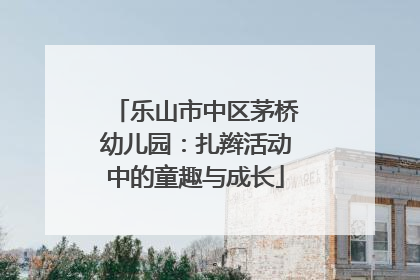 乐山市中区茅桥幼儿园：扎辫活动中的童趣与成长